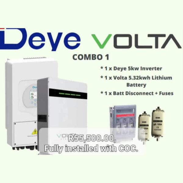 combo 1 deye 5kw backup power solution