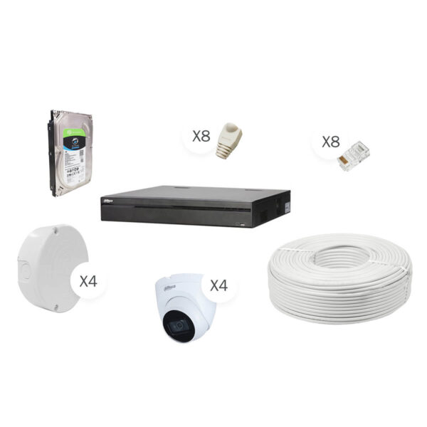 ids alarm dahua 4 ch ip cctv kit high resolution surveillance